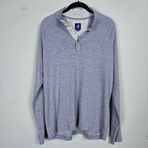 Johnnie O Mens Whaling Henley Golf Pullover Shirt Sz Large Knit Snap Neck Preppy